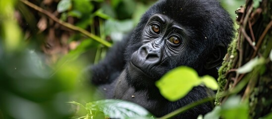 Infant gorilla discovered in Uganda's Bwindi Forest.