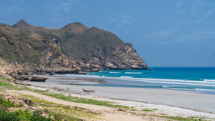 Al Mughsail Beach, the most famous tourist attraction in salalah