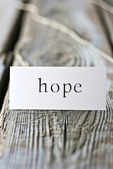 word on paper hope themed photography