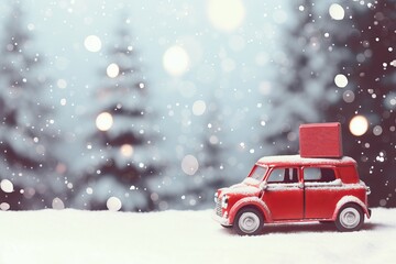 red christmas car
