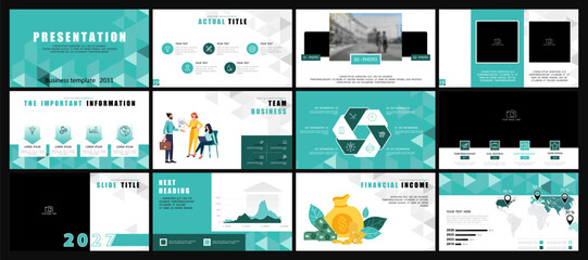 Businessman plans business presentation, financial success, powerpoint, launch of new project. Infographics. Design template elements, background, set. A team of people creates a business, teamwork - obrazy, fototapety, plakaty