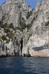 Island of Capri, Italy as seen from the sea.