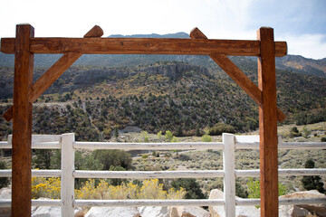 Fototapeta premium the view from a lodge.