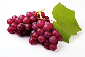 Fototapeta premium Ripe red grape isolated on white background