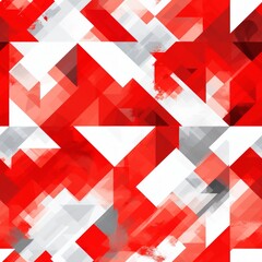 Vibrant red abstract geometric seamless pattern with intricate and mesmerizing design elements