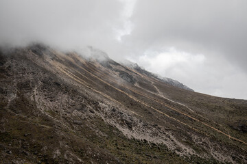 clouds in the mountains