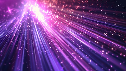 An abstract purple background featuring burst line lights and a speed effect