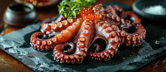 Boiled octopus from Japan, fresh.