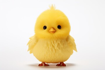 Fototapeta premium Illustration of yellow chick toy on the isolate on white background 