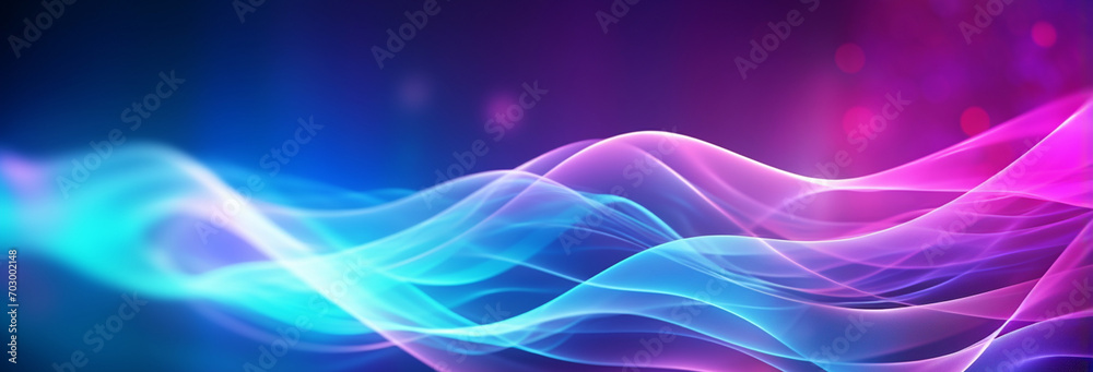 Poster abstract blue and pink background with light and shine