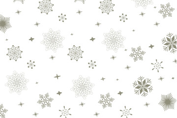 Snow hand drawn seamless pattern Christmas design. Vector illustration. 