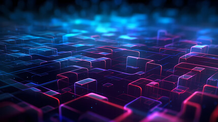 Obraz premium Digital technology abstract graphics poster web page PPT background, abstract background