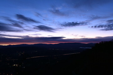 sunset over the mountains