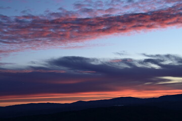 sunrise over the mountains