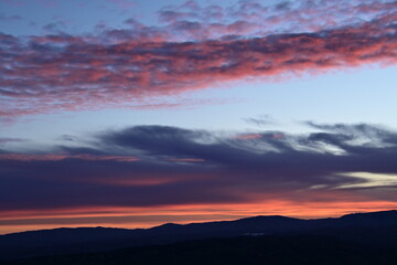 sunrise over the mountains