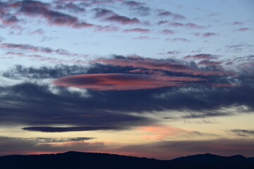 sunrise over the clouds