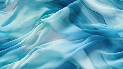 Obraz premium a close up view of a blue and white fabric with a very large amount of fabric on top of it.