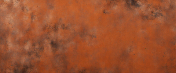 Grunge Rusty Orange Brown Metal Background Texture Banner Panorama