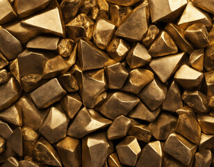 Gold, Bronze, Copper, Iron. Macro Perspective.