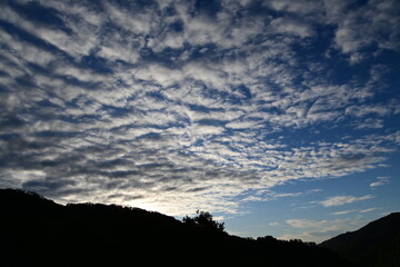 clouds over the mountains
