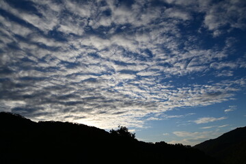 clouds over the mountains