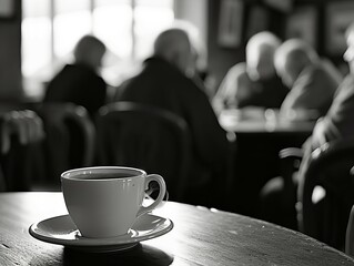 Espresso Echoes: A Vintage Café Vignette