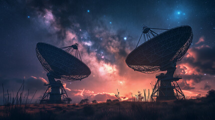 High-tech observatory houses dual radio telescopes unraveling the universe's intricate tapestry