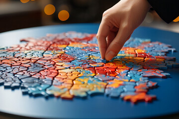Hand at Puzzle Work