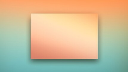 Clean gradient background, square in the center, color combination of sea green, light ocean, pink peach color with a linear gradient background on a horizontal frame.