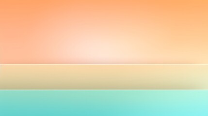 Fototapeta premium Clean gradient background, strong lines, combination of sea green, light ocean, pink peach color with linear gradient background on horizontal frame.
