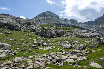 Landscape of Rila Mountain near Kalin peak, Bulgaria