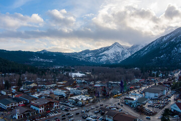 Leavenworth, Washington evening in December