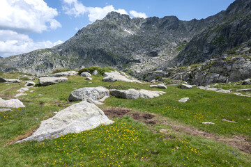 Landscape of Rila Mountain near Kalin peak, Bulgaria