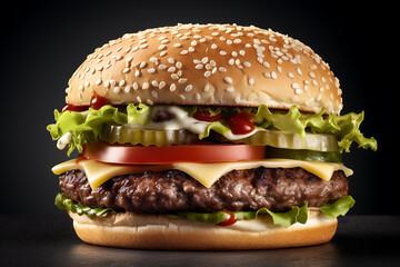 hamburger isolated on a white background