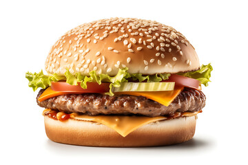 hamburger isolated on a white background