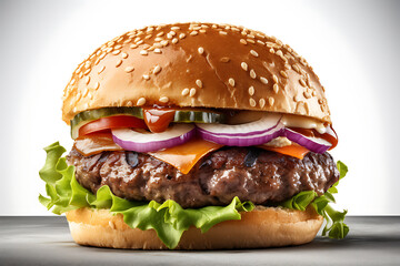 hamburger isolated on a white background