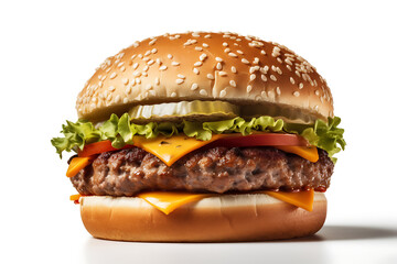 hamburger isolated on a white background