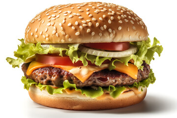 hamburger isolated on a white background