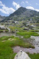Fototapeta na wymiar Landscape of Rila Mountain near Kalin peak, Bulgaria