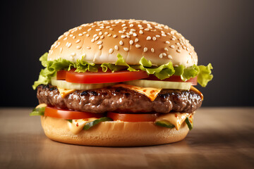 hamburger isolated on a white background