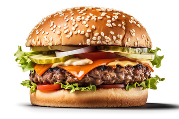 hamburger isolated on a white background
