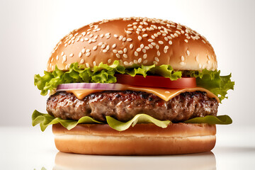 hamburger isolated on a white background
