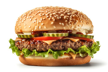 hamburger isolated on a white background