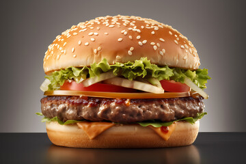 hamburger isolated on a white background