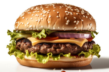 hamburger isolated on a white background