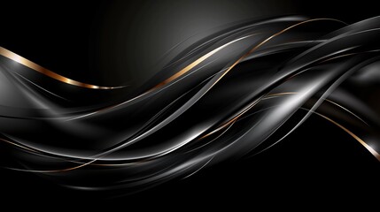 Elegant abstract black waved texture pattern with captivating visual appeal for design projects