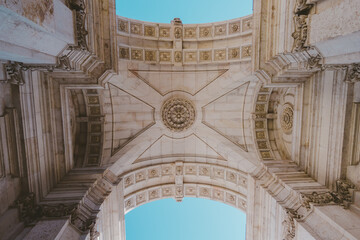 macro of Arco da Rua Augusta