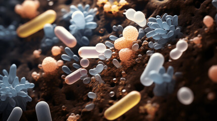 bacteria under microscope