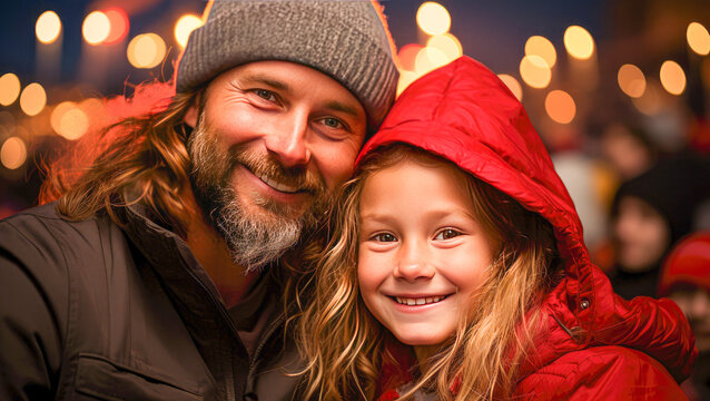 family at a local party celebrating Family Day in Canada, lifestyle concept, generative ai