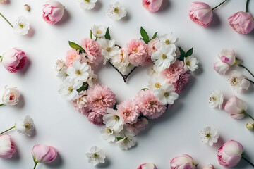  Heart-Shaped Flowers and Cherry Blossoms for Valentines Day, Roses, Ranunculus, Daisies, Dahlias, Paper flowers, etc.